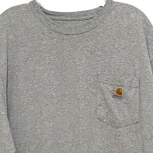 Carhartt Mens T-Shirt 2XLT Heathered Gray Streetwear Workwear Outdoors Big Tall